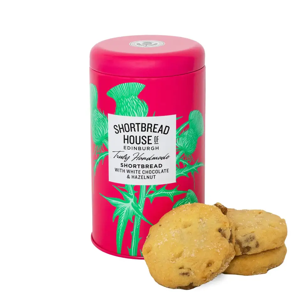 Shortbread House of Edinburgh Shortbread with White Chocolate & Hazelnut, 140g