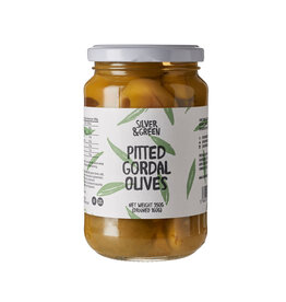 Silver & Green Pitted Gordal Olives, 350g