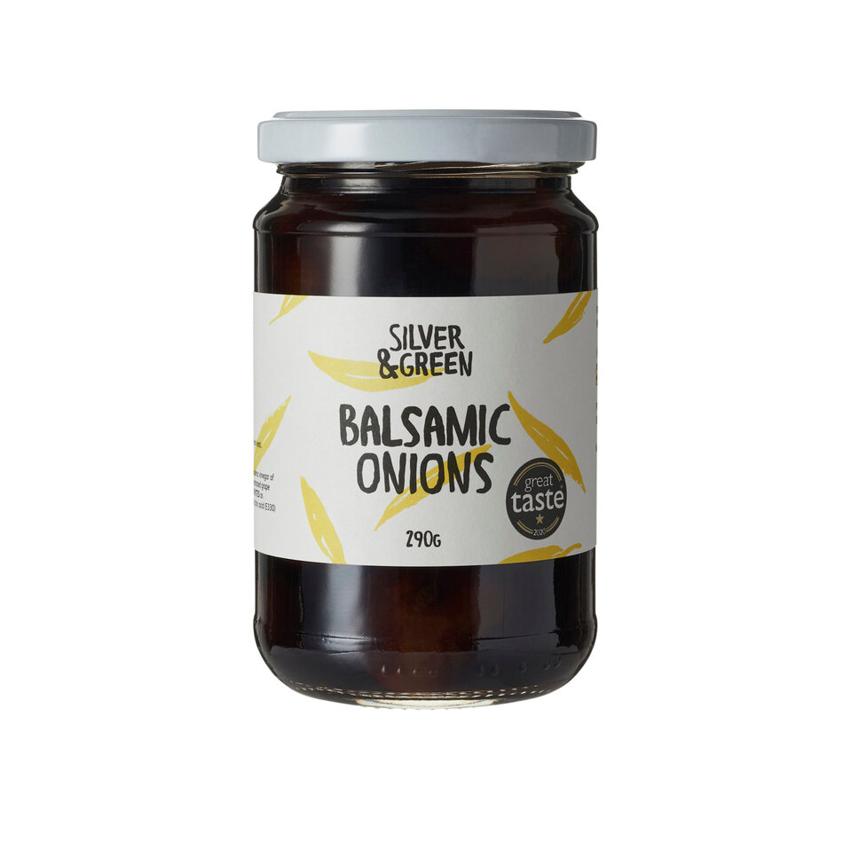 Silver & Green Balsamic Onions, 290g