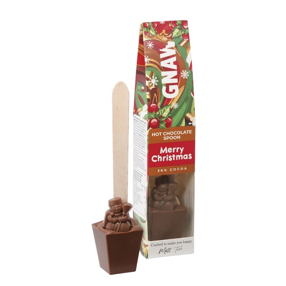 Gnaw Merry Christmas Milk Chocolate Spoon, 40g