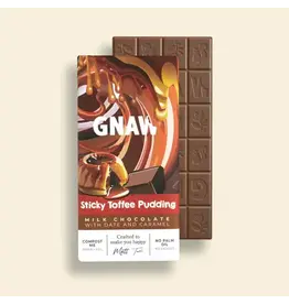 Gnaw Sticky Toffee Milk Chocolate Bar, 80g Gnaw Sticky Toffee Milk Chocolate Bar, 80g