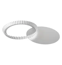 Fat Daddios Tart Pan Fluted Removable Bottom, 9.5x1in