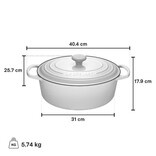 Le Creuset Le Creuset 6.3L/31cm Oval French Oven Sage