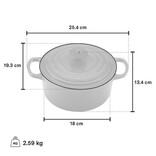 Le Creuset Le Creuset 1.8L/18cm Round French Oven, Cerise Le Creuset Le Creuset 1.8L/18cm Round French Oven, Cerise