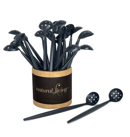 Danesco Natural Living Olive Spoon, Black