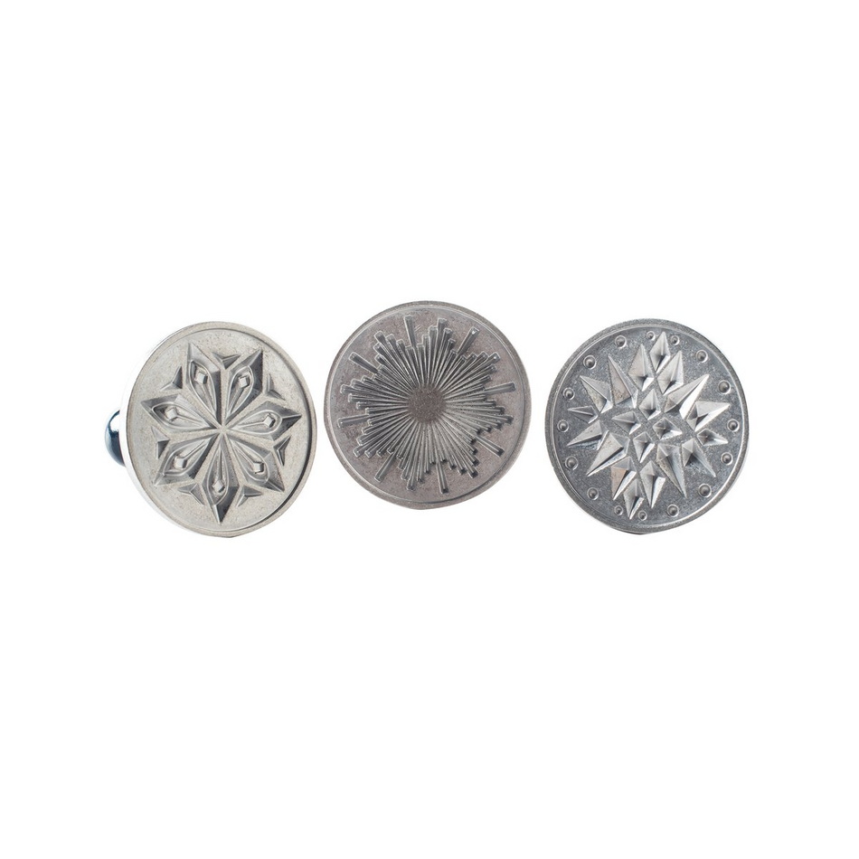 Fox Run Nordicware Starry Night Cast Iron Cookie Stamps, set of 3