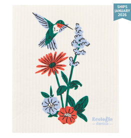 Danica Hummingbird Floral Swedish Dishcloth