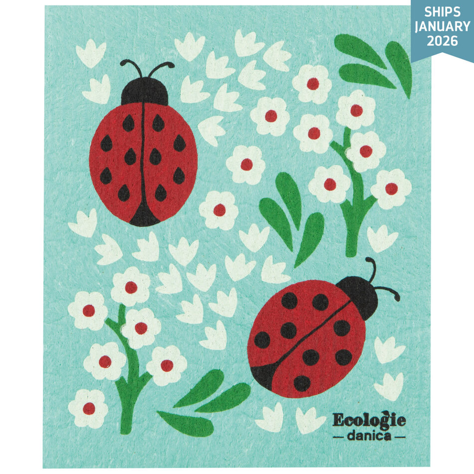 Danica Ladybugs Swedish Dishcloth