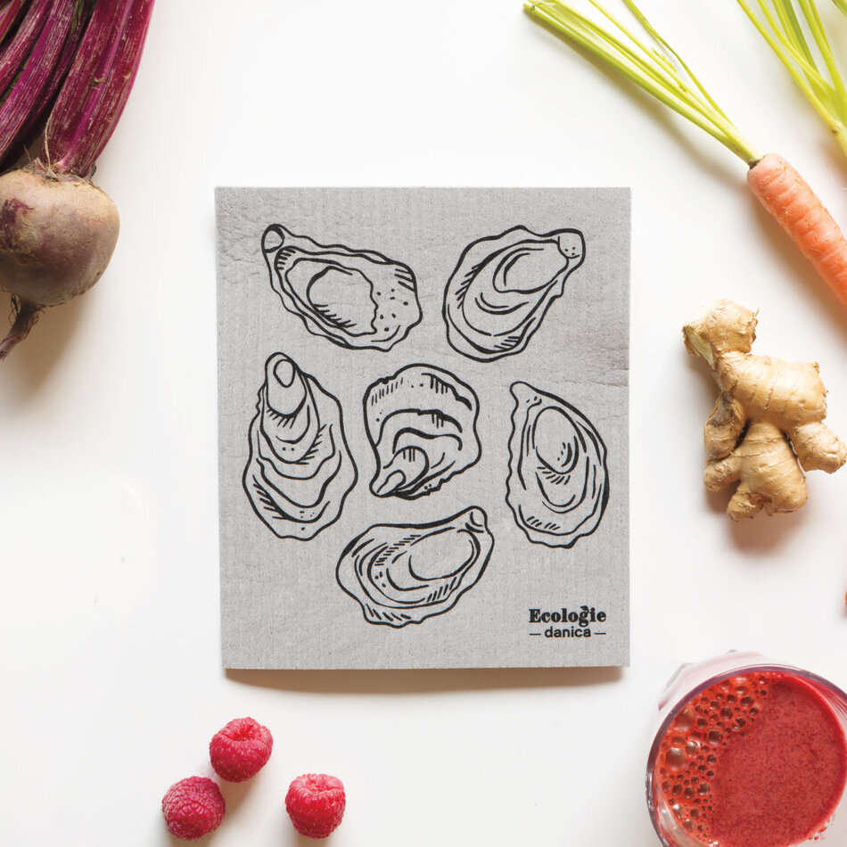 Danica Oysters Swedish Dishcloth