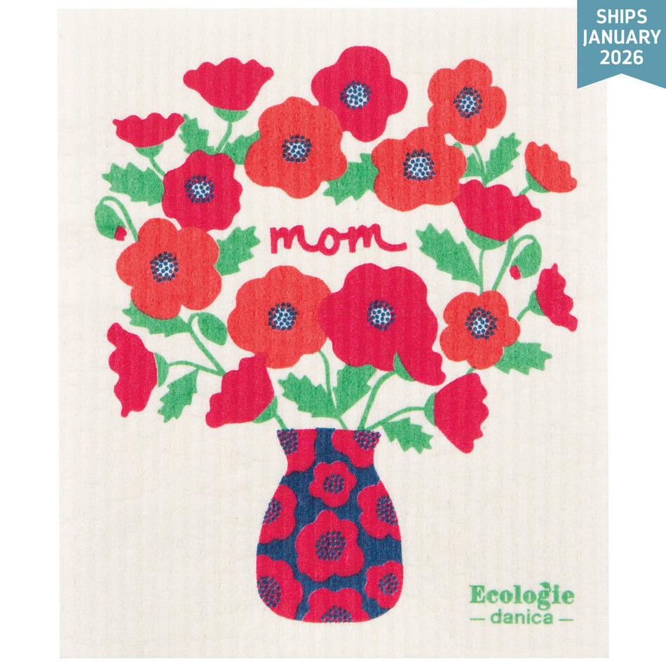 Danica Poppy Bouquet Swedish Dishcloth