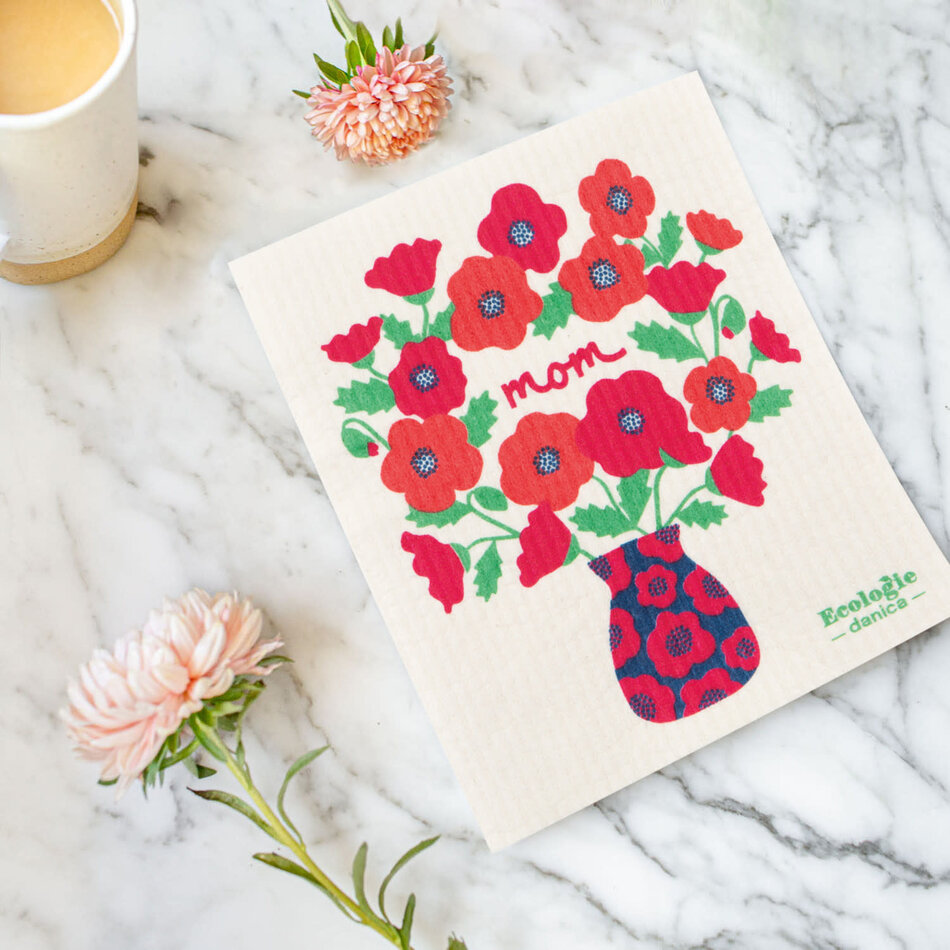 Danica Poppy Bouquet Swedish Dishcloth