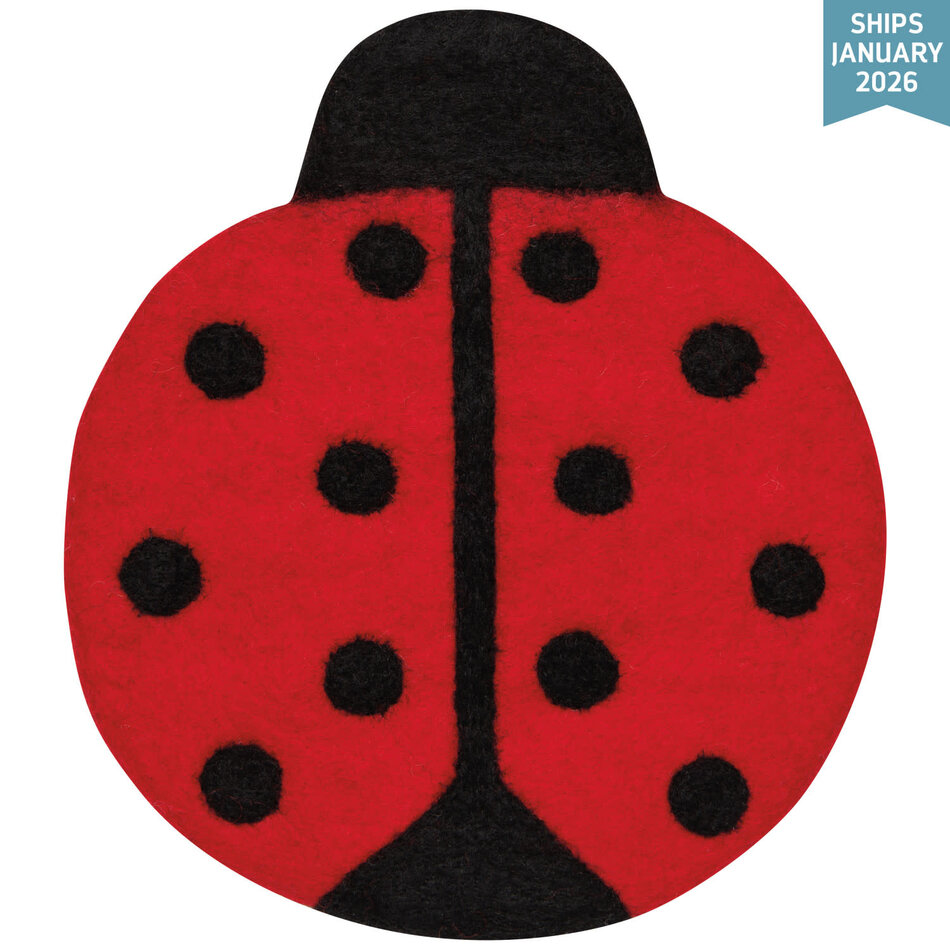 Danica Ladybugs Felt Wool Trivet