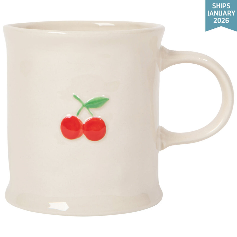 Danica Cherry Embossed Mug