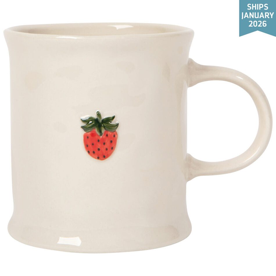 Danica Strawberry Embossed Mug