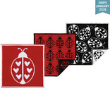 Danica Ladybugs Knit Dishcloth Set of 3