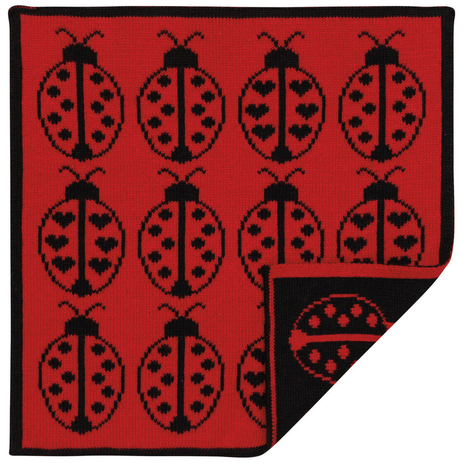 Danica Ladybugs Knit Dishcloth Set of 3