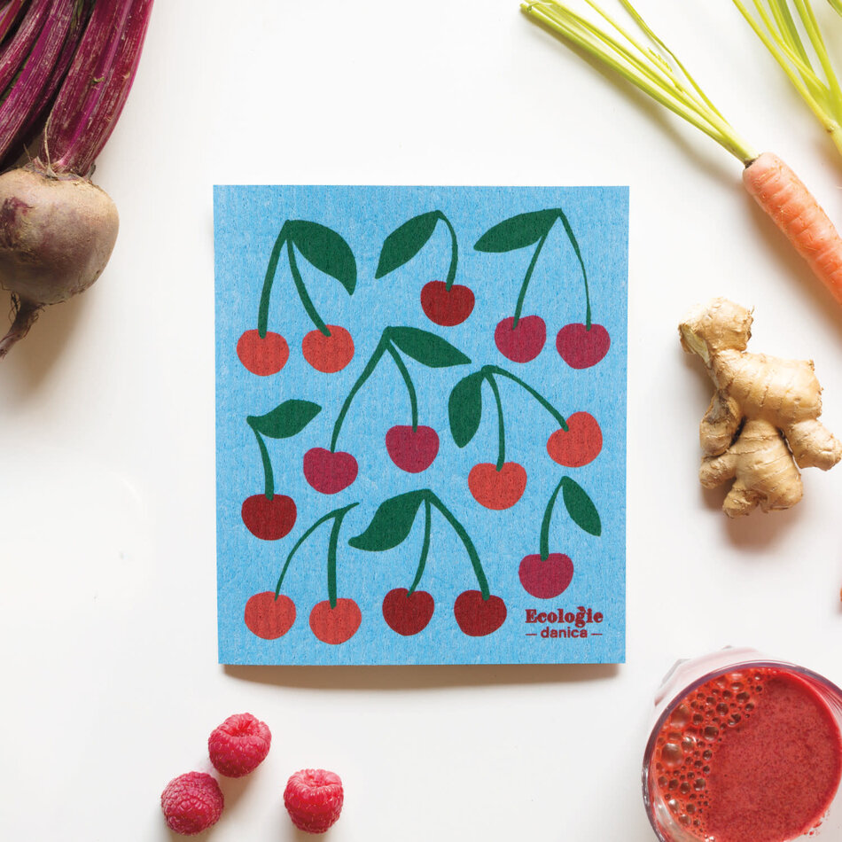Danica Wild Cherries Swedish Dishcloth