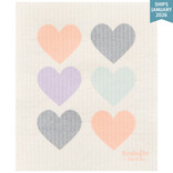 Danica Pastel Hearts Swedish Dishcloth
