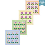 Danica Pansy Printed Cocktail Napkins Set of 4 Assorted