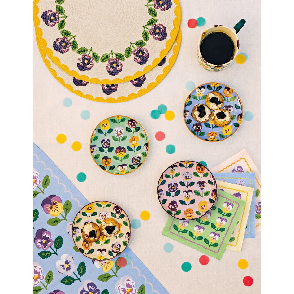 Danica Pansy Printed Cocktail Napkins Set of 4 Assorted