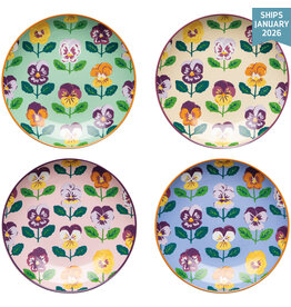Danica Pansy Appetizer Plates Set of 4 Assorted