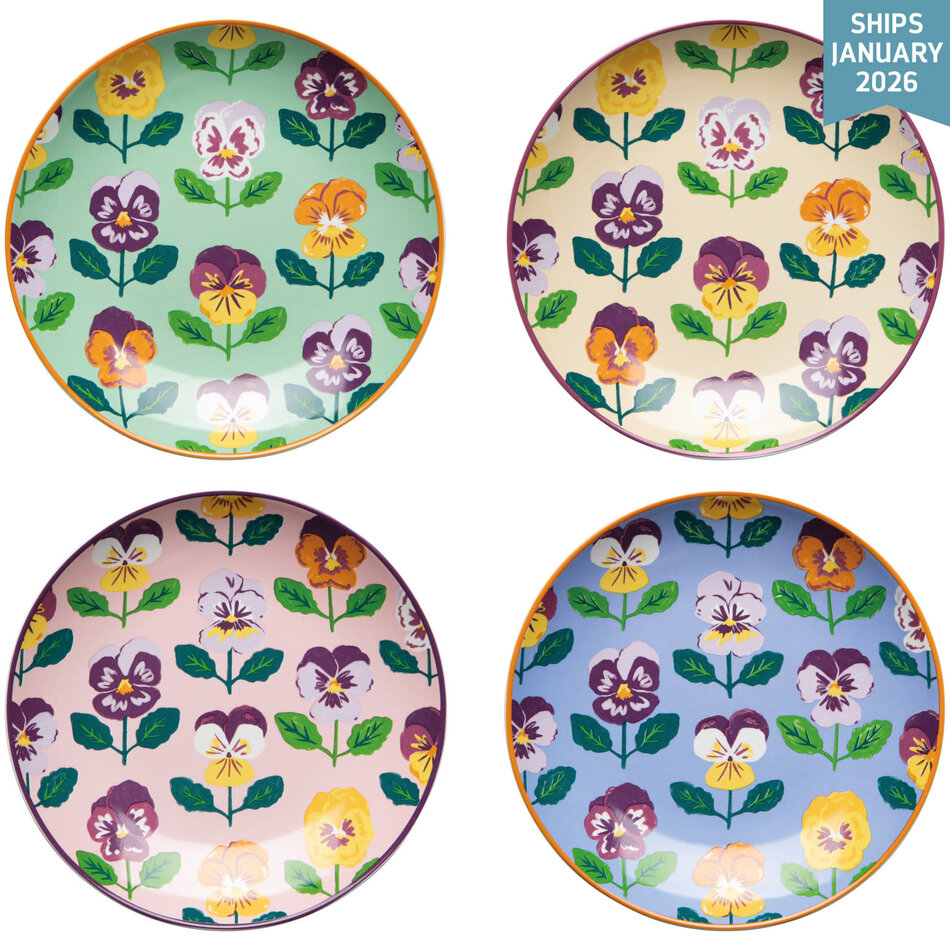 Danica Pansy Appetizer Plates Set of 4 Assorted