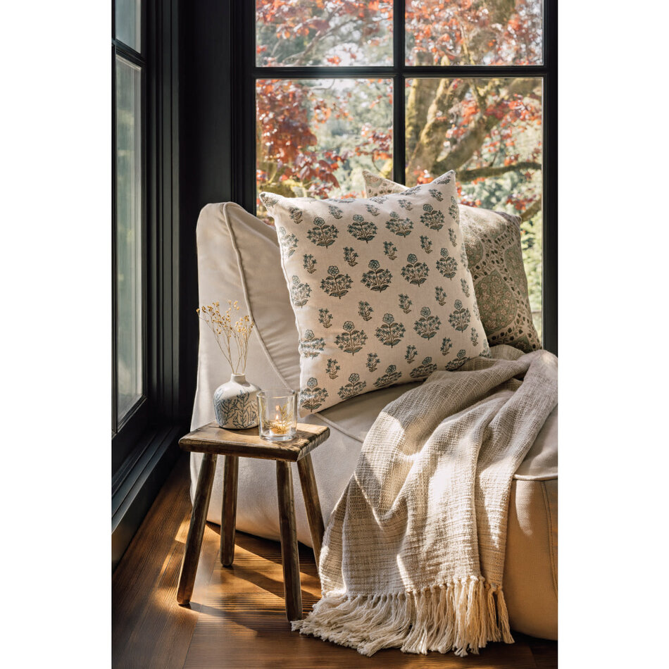 Danica Ogee Block Print Pillow 20 x 20 inch