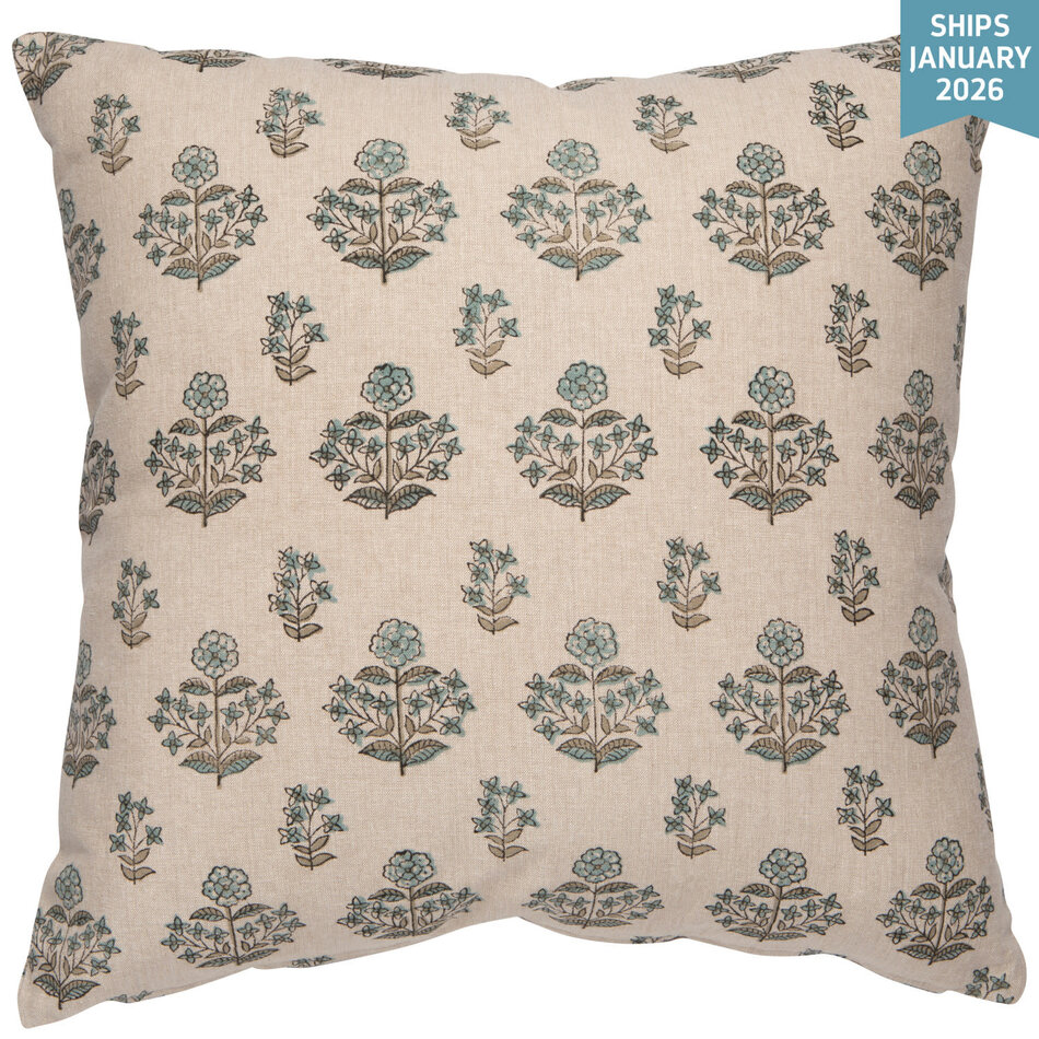Danica Salvia Block Print Pillow 20 x 20 inch