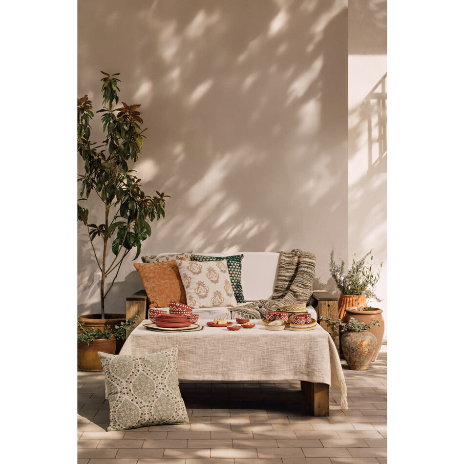 Danica Salvia Block Print Pillow 20 x 20 inch