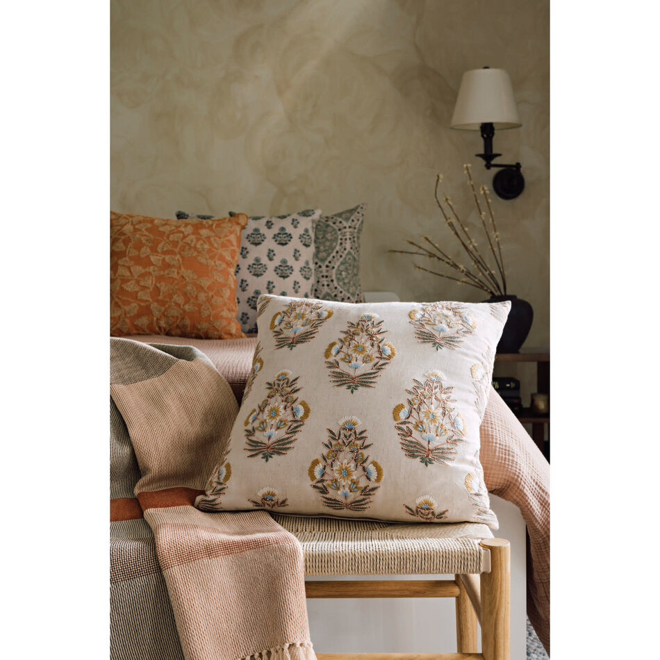 Danica Salvia Block Print Pillow 20 x 20 inch