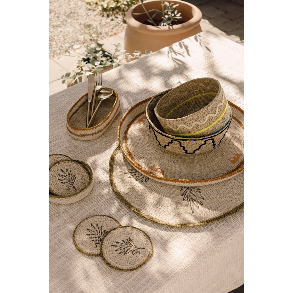 Danica Linear Seagrass Oval Tray