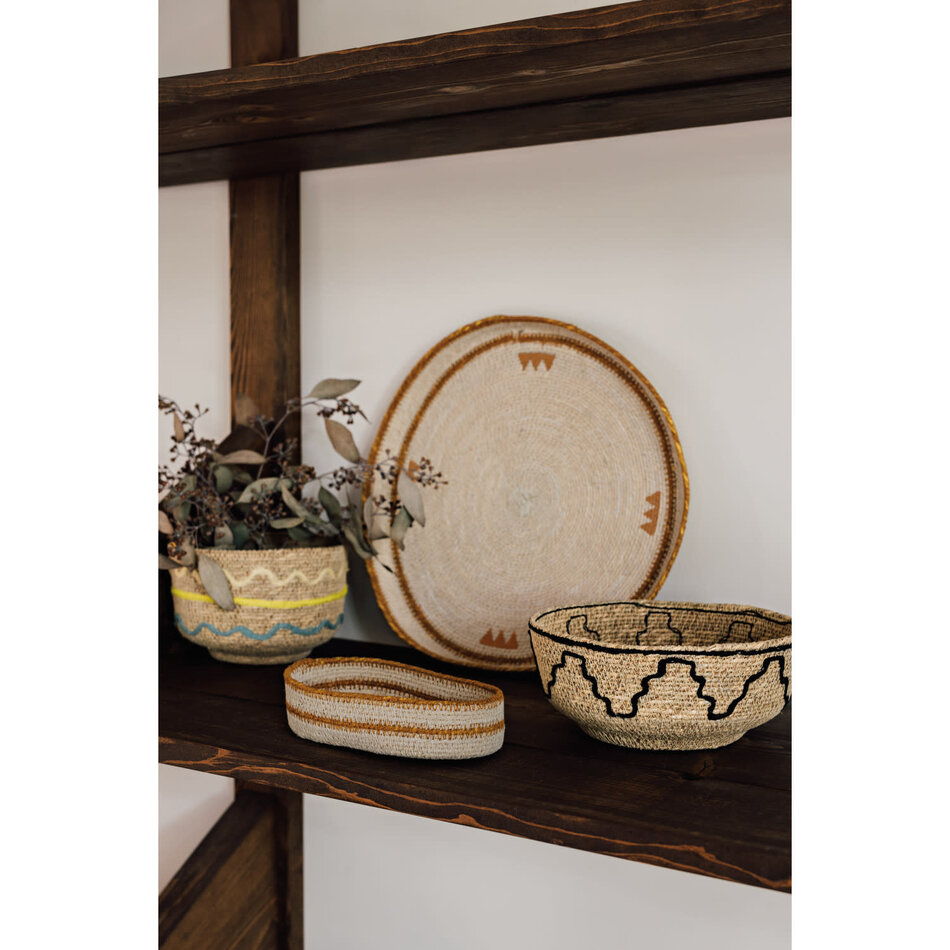 Danica Linear Seagrass Oval Tray