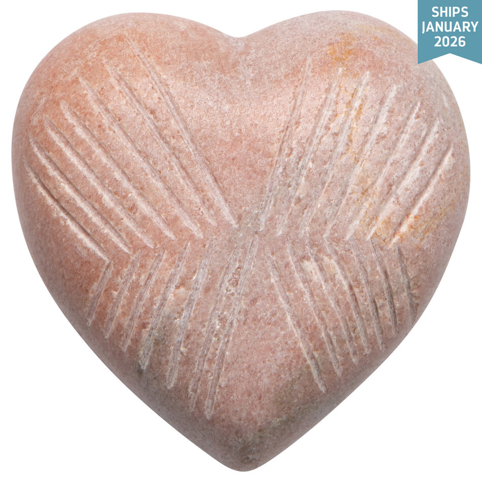 Danica Pink Marble Heart Large