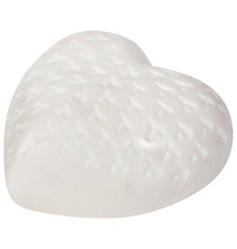 Danica White Marble Heart Large