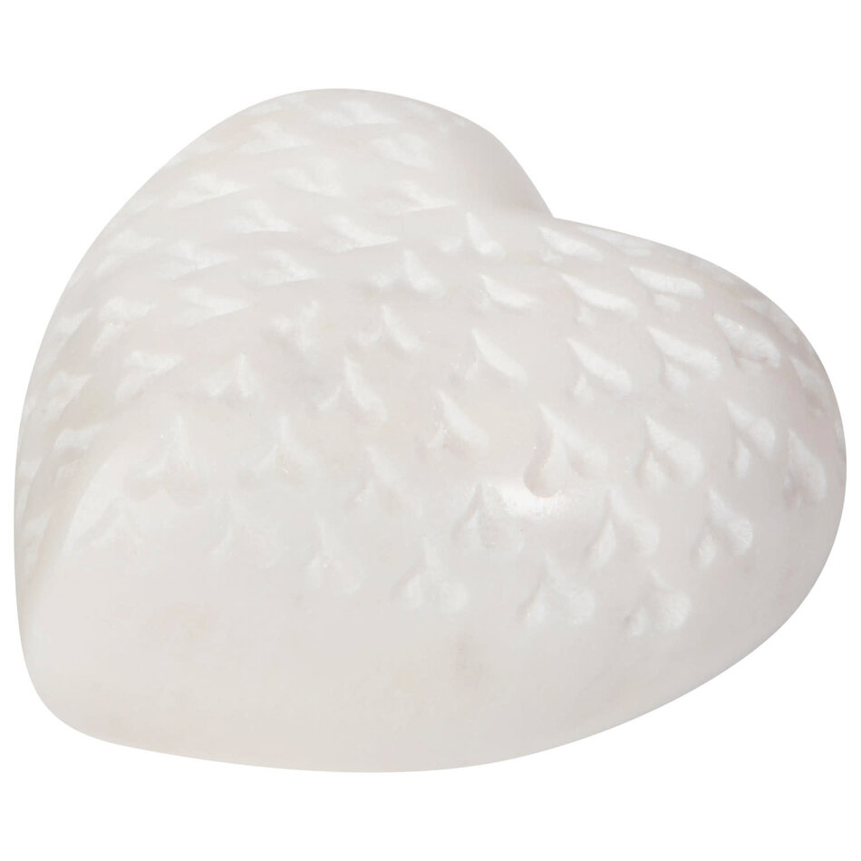 Danica White Marble Heart Large