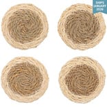 Danica White Border Seagrass Coasters Set of 4