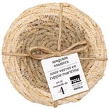 Danica White Border Seagrass Coasters Set of 4