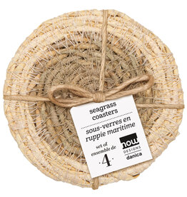 Danica White Border Seagrass Coasters Set of 4