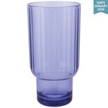 Danica Acrylic Fluted Highball Glass - Violet Blue