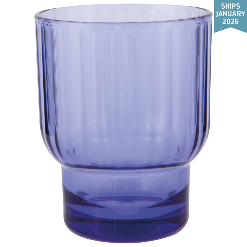 Danica Acrylic Fluted DOF Glass - Violet Blue