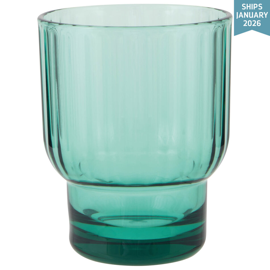 Danica Acrylic Fluted DOF Glass - Sea Glass Green