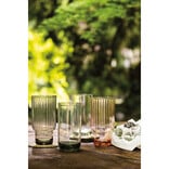 Danica Acrylic Fluted Highball Glass - Olive Green