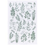 Danica Fresh Herbs Elm Green Floursack Dishtowels Set of 2