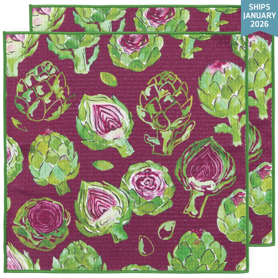Danica Artichoke Recycled Microfibre Dishcloths Set of 2