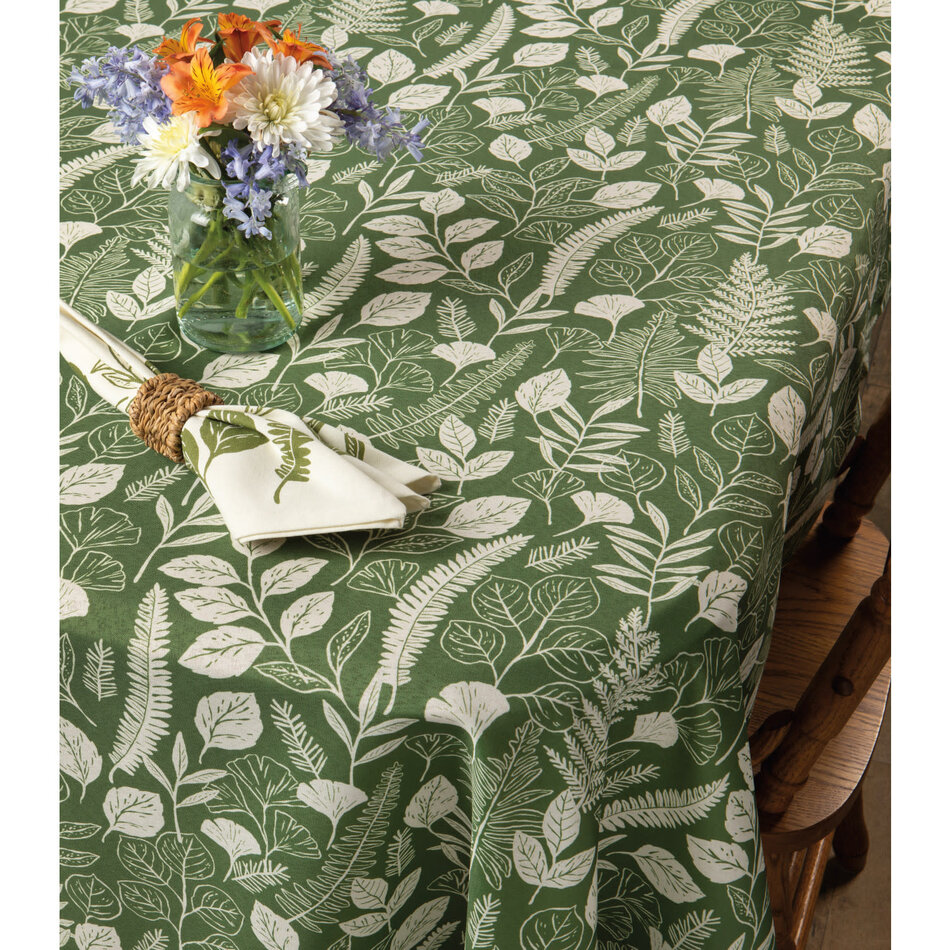 Danica Fern & Frond Round Tablecloth 60 inch