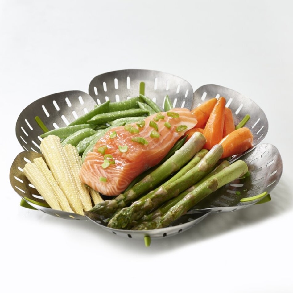 Joseph Joseph Bloom Steel Folding Steamer Basket