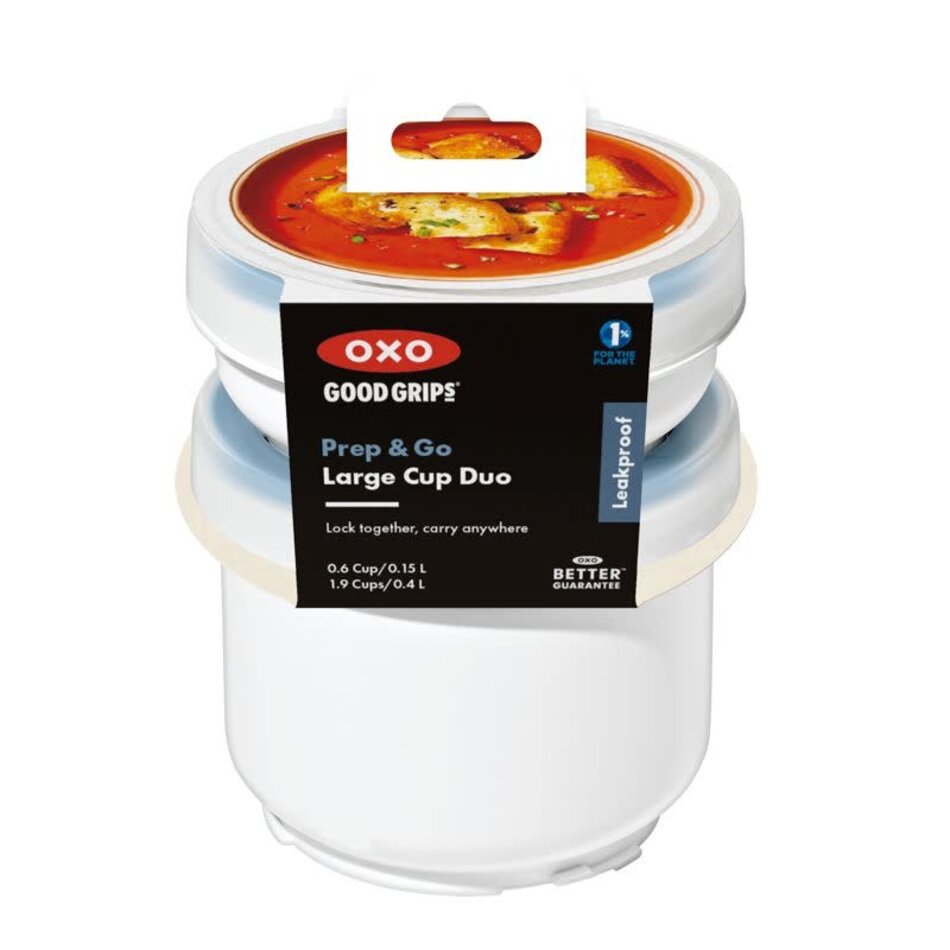 OXO Prep & Go Large Duo Snack Containers