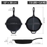 Victoria Cast Iron Skillet, 12"
