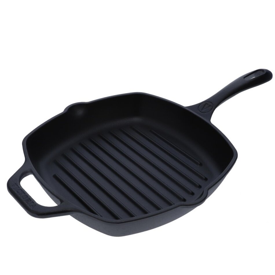 Victoria Cast Iron Grill Pan, 10"
