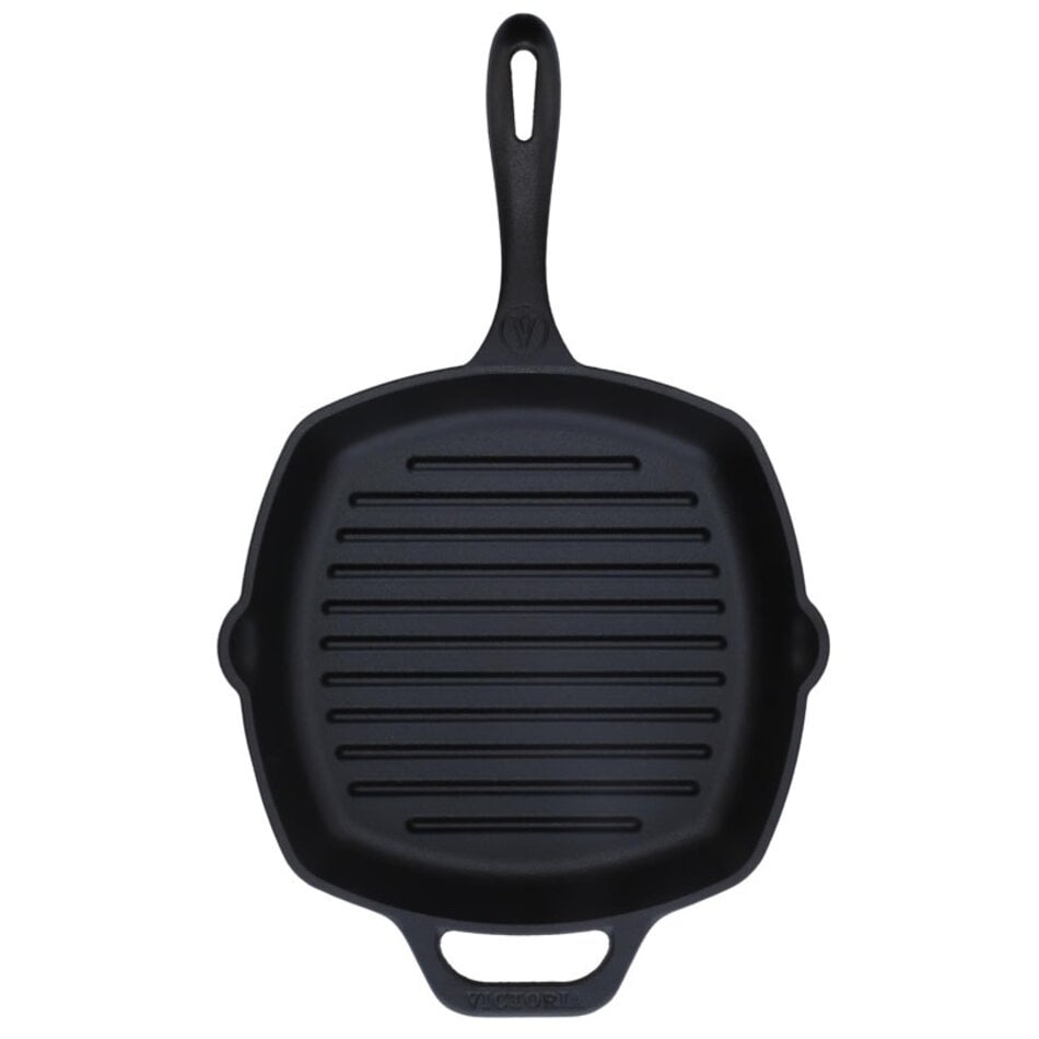 Victoria Cast Iron Grill Pan, 10"